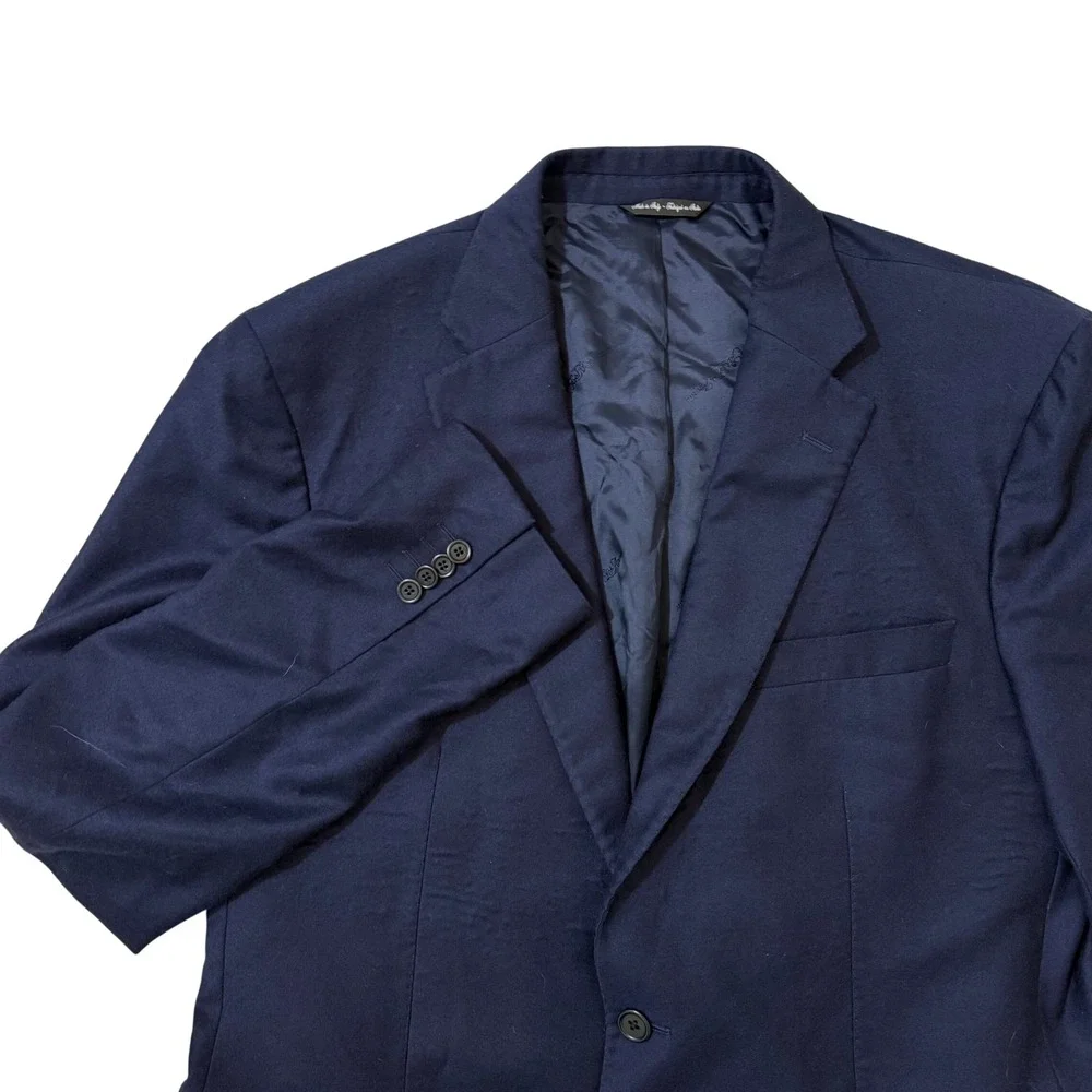 Saks Fifth Avenue Ermenegildo Zegna Heritage Navy Blazer Sport Coat Italy 44‎